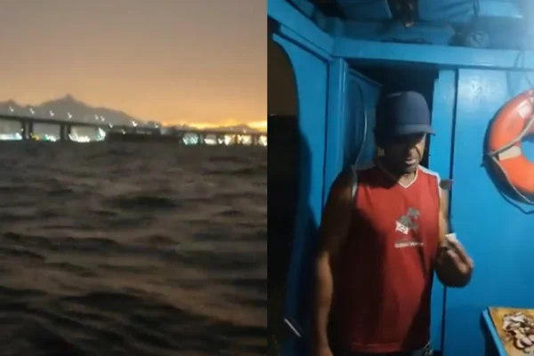 pescadores barco bate ponte rio niteroi