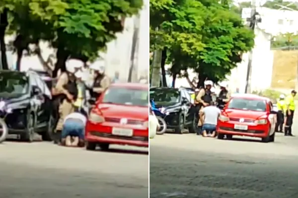 motorista ajoelha pro PM