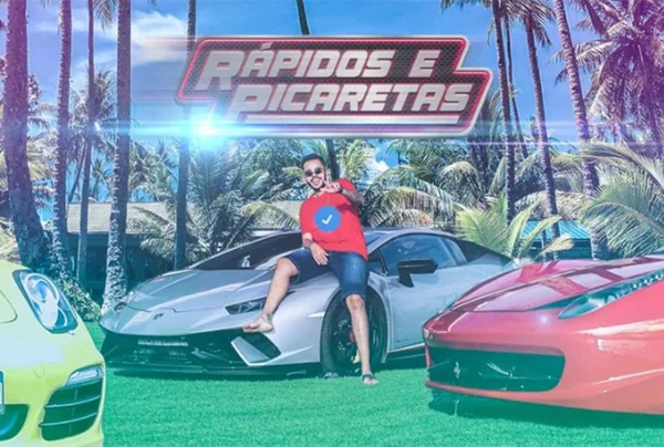 Homem sentado em Lamborghini