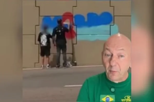 imagem colorida luciano hang critica pintura em viaduto