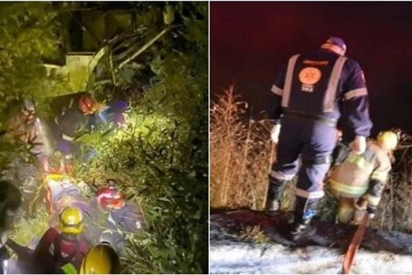 Ônibus despenca de ribanceira e acidente mata oito passageiros