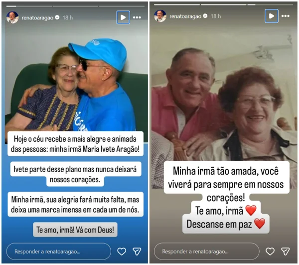 Morre Ivete Aragão, irmã de Renato Aragão, aos 97 anos - destaque galeria Morre Ivete Aragão, irmã de Renato Aragão, aos 97 anos - destaque galeria
