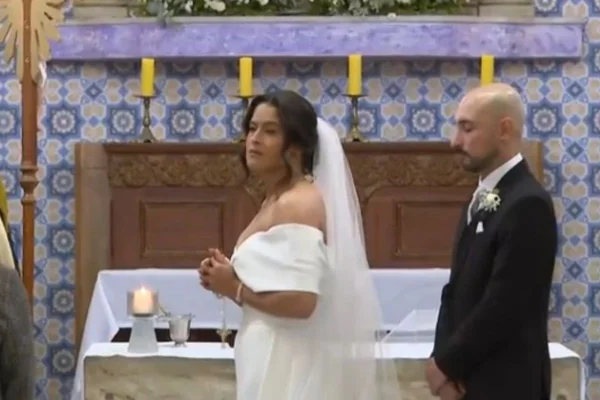 Yara Nunes no dia do seu casamento