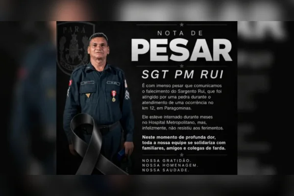 PM do Pará que levou pedrada em ocorrência morre após meses internado