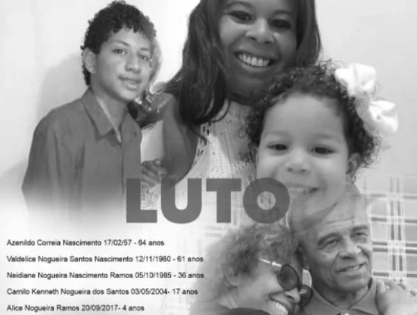 Luto por família morta em acidente de carro
