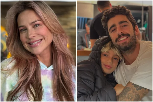 Montagem com fotos de Luana Piovani, Pedro Scooby e Dom