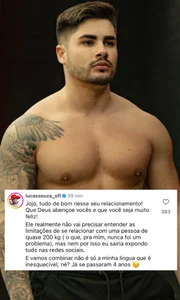 Lucas Souza respondeu Jojo Todynho.