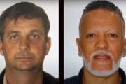 Policiais civis Valmir Pinheiro, conhecido como "Bolsonaro" (esq.), e Valdenir Paulo de Almeida, o "Xixo", presos por envolvimento com o PCC