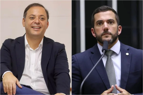 Foto colorida dos candidatos a prefeitura de Niterói Rodrigo Neves e Carlos Jordy - Metrópoles