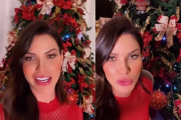 Andressa Suita mostra arvore de natal