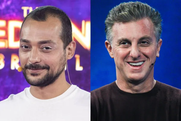 Montagem de Edu Sterblitch e Luciano Huck - Metrópoles