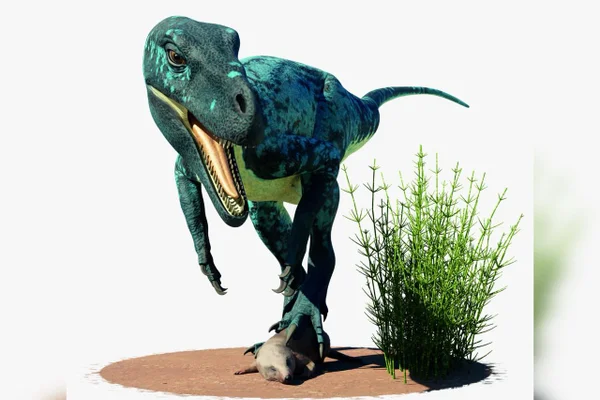 Ilustração do dinossauro staurikosaurus
