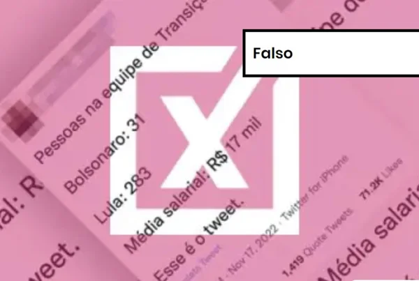 Imagem colorida de postagem falsa sobre transição de governo Lula - Metrópoles