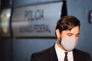 Em abril, Filipe Martins esteve no Congresso Nacional para ser ouvido pela Polícia Legislativa sobre o suposto gesto supremacista