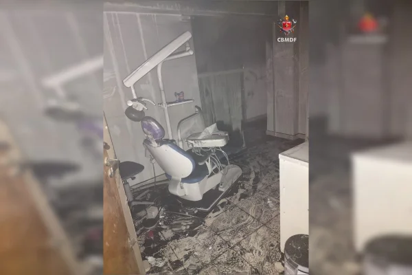 Incêndio destrói clínica odontológica e faz prédio ser evacuado no DF