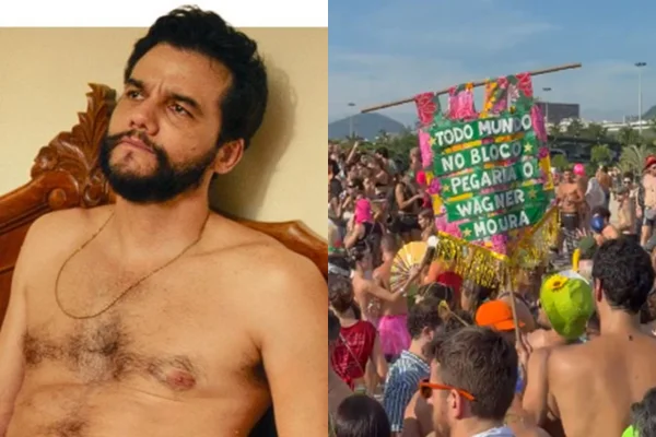 Wagner Moura ganha homenagem de foliões no Carnaval do Rio de Janeiro