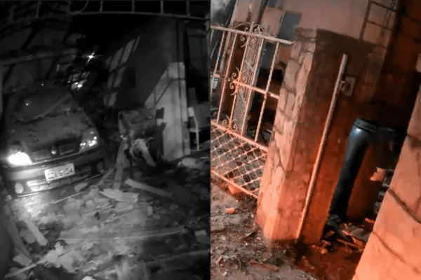 Colagem de imagens da casa que explodiu no Tatuapé - Metrópoles