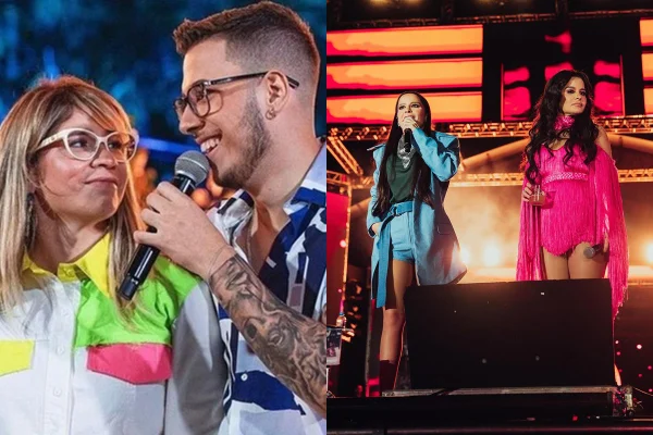 Montagem com fotos de Marília Mendonça e João Gustavo e Maiara e Maraísa - Metrópoles