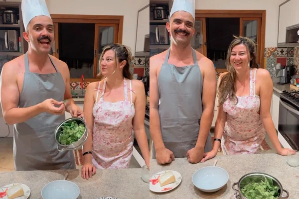 Nu, casal prepara receitas afrodisíacas e viraliza nas redes sociais