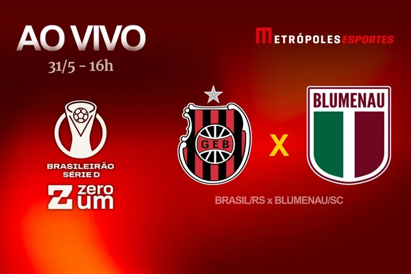 Série D ZeroUm: Metrópoles transmite Brasil-RS x Blumenau-SC ao vivo