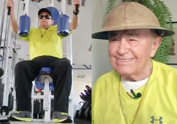 Vovô de 100 anos que malha, pesca e dirige recebe homenagem