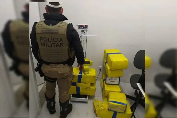 Carro com 168 quilos de maconha foge de policiais e capota