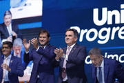 ACM Neto, Antonio Rueda, Ciro Nogueira e Arthur Lira, líderes do União Brasil e do Progressistas