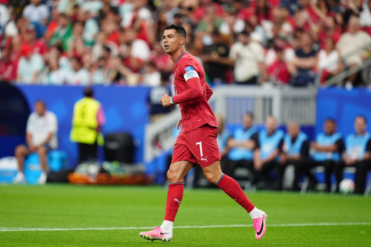 HOUSTON, USA - JUNE 23: Cristiano Ronaldo of Portugal in action during the 2026 FIFA World Cup First Stage Group K match between Portugal and Uzbekistan at NRG Stadium (Houston Stadium) in Houston, Texas, United States on June 23, 2026. (Photo by Hakan Akgun/Anadolu via Getty Images) HOUSTON, USA - JUNE 23: Cristiano Ronaldo of Portugal in action during the 2026 FIFA World Cup First Stage Group K match between Portugal and Uzbekistan at NRG Stadium (Houston Stadium) in Houston, Texas, United States on June 23, 2026. (Photo by Hakan Akgun/Anadolu via Getty Images)