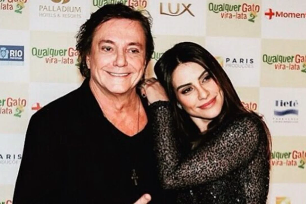 Cleo Pires e Fábio Jr. posam durante evento Cleo Pires e Fábio Jr. posam durante evento