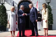 Donald Trump e Melania Trump receberam o rei Charles III e a rainha Camilla Donald Trump e Melania Trump receberam o rei Charles III e a rainha Camilla