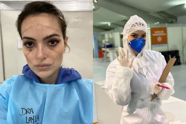 médica em hospital de campanha