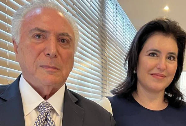Ex-presidente Michel Temer e ministra Simone Tebet