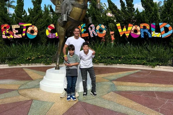 Marcus Buaiz e os filhos