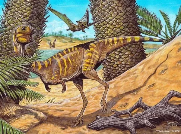 Reprodução do que seria o dinossauro brasileiro