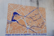 Mapa com bacia do Córrego do Sapateiro entre Vergueiro e Ibirapuera
