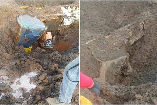 Locomotiva encontrada em Brumadinho