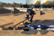 Mochila de homem que ameaçou explodir bomba em frente ao STF