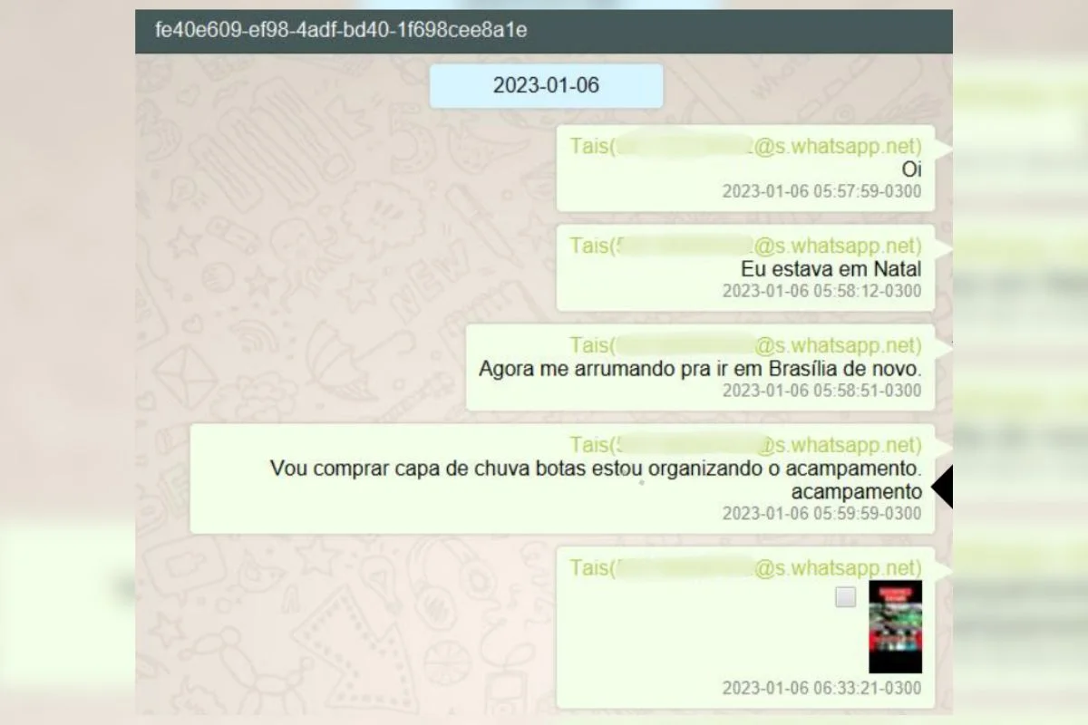 Mulher que Moraes mandou a PF prender usava foto do AI-5 no WhatsApp - imagem 1 Mulher que Moraes mandou a PF prender usava foto do AI-5 no WhatsApp - imagem 1