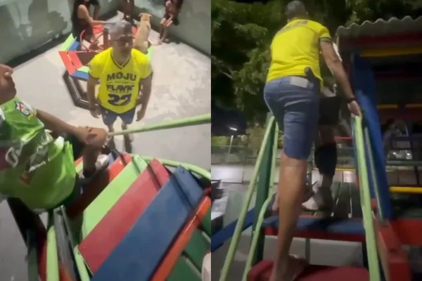 homem com camisa amarela