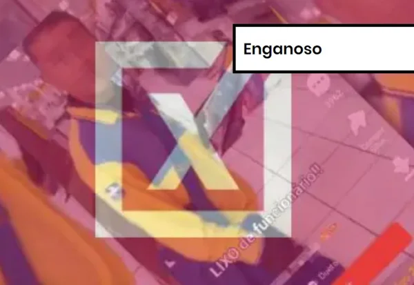 Imagem colorida de postagem enganosa sobre distribuição de material de campanha pelos Correios