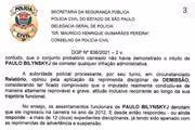 Pedido de demissão do delegado Paulo Bilynkyj, feito em 2022
