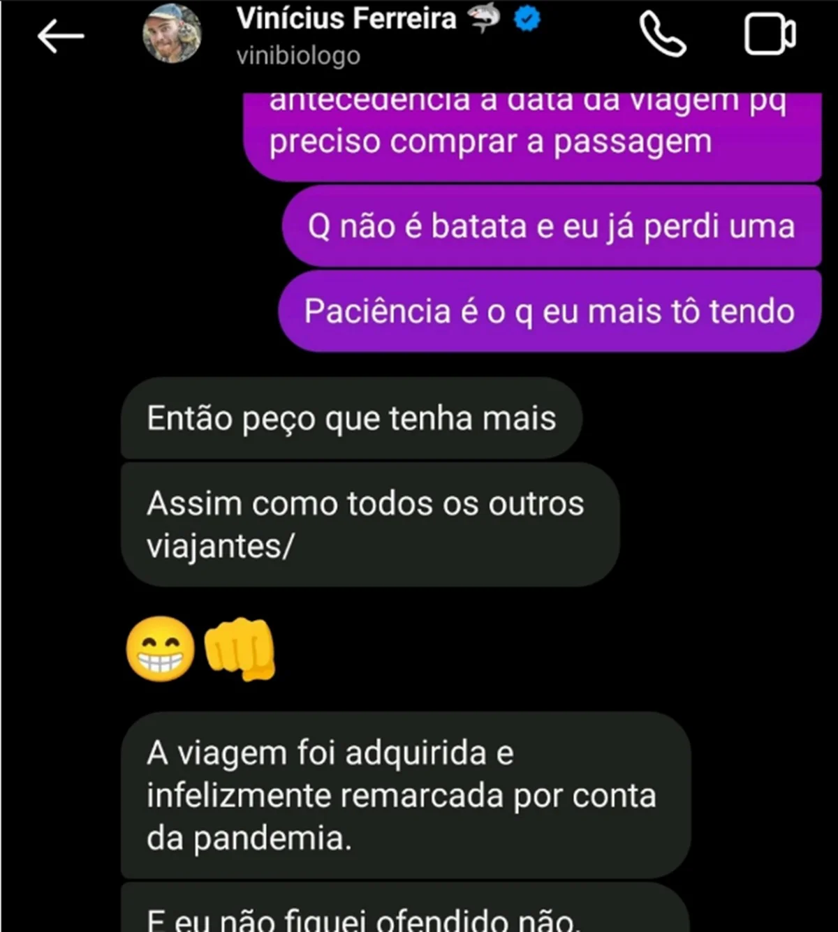 Vini Biólogo é acusado de calote em pacotes de viagem para a Amazônia - imagem 3 Vini Biólogo é acusado de calote em pacotes de viagem para a Amazônia - imagem 3