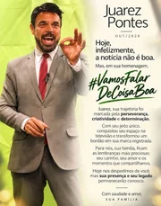 Juarez Pontes foi homenageado pelo filho, Rudson Matos