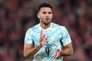 Gonçalo Ramos comemora gol de Portugal na Nations League