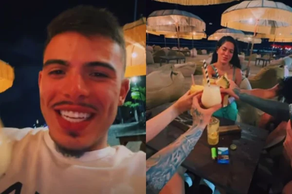Após polêmicas, Thomaz Costa surge rodeado de mulheres em viagem