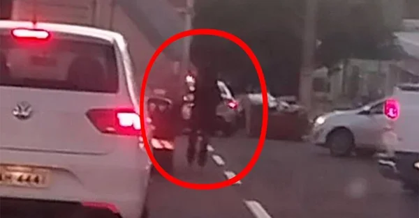 Homem foi flagrado por motorista