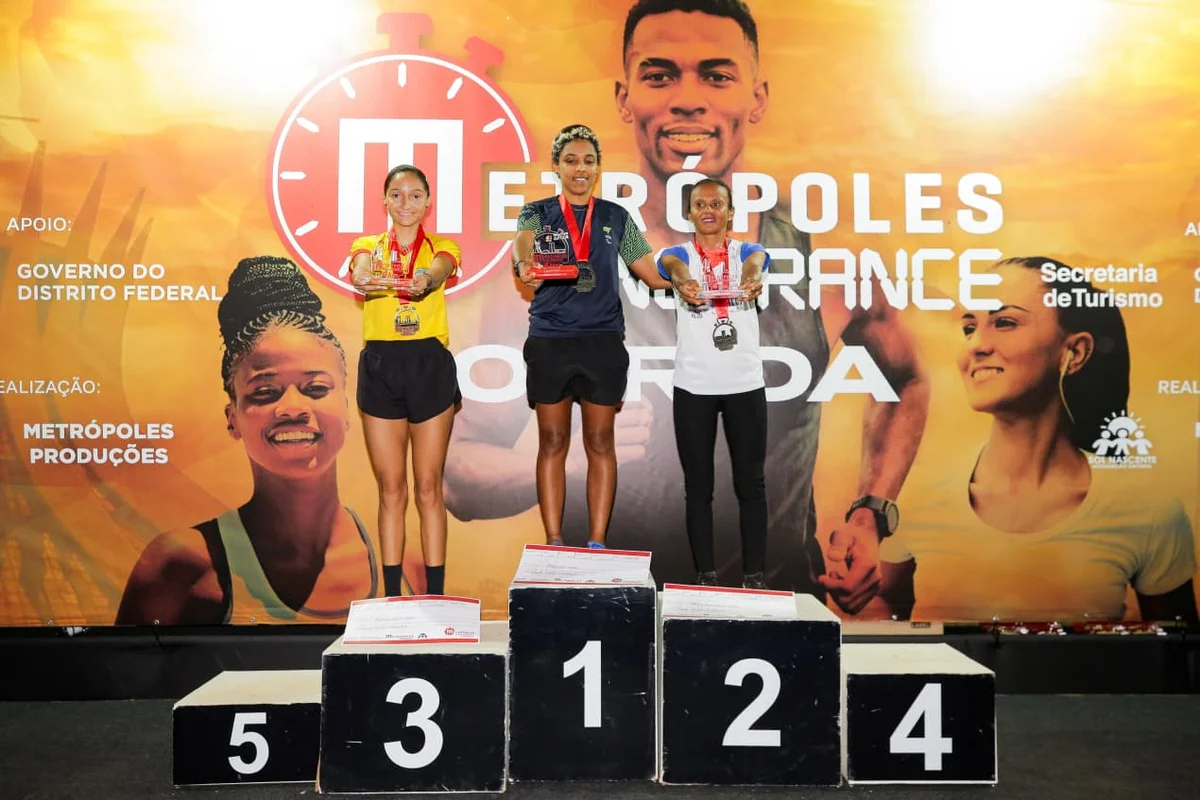 Pódio 4 km feminino Pódio 4 km feminino