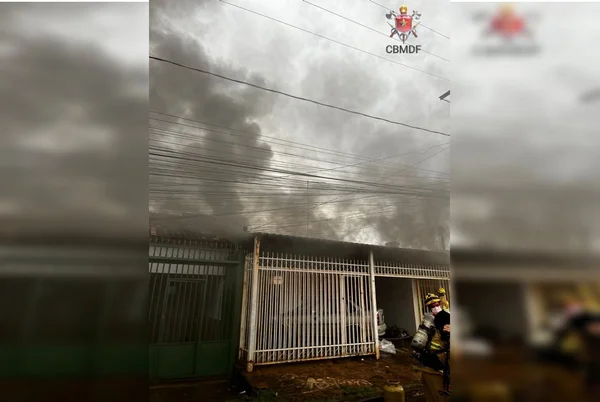 Incêndio casa em Samabaia Sul