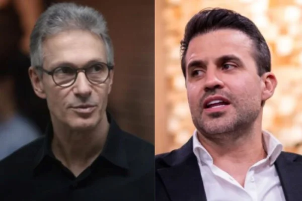 Montagem com fotos coloridas de Romeu Zema e Pablo Marçal - Metrópoles
