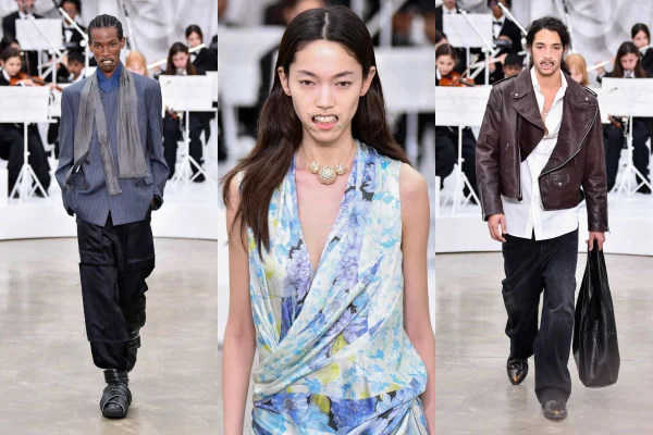 Montagem com fotos do desfile da Maison Margiela no Paris Fashion Week - Metrópoles